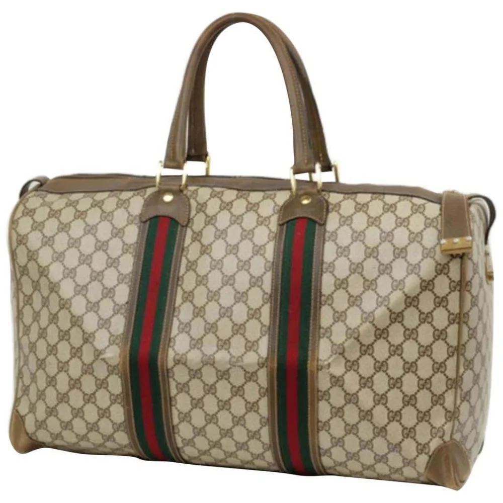 Gucci Gg Supreme Canvas Sherry Web Ophidia Duffle Gym Travel Weekend Bag Authent - Picture 4 of 15